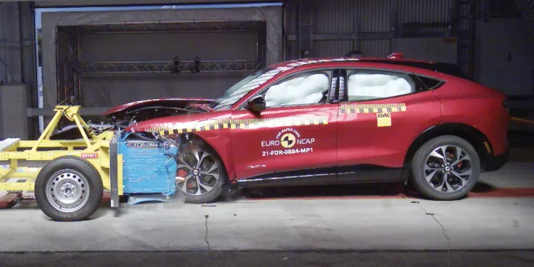 Ford Mustang Mach-e front impact crash test