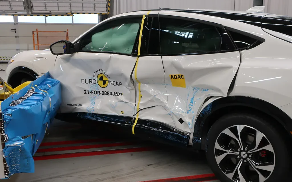 Ford Mustang Mach-e side impact crash test