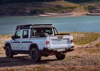 Ineos Grenadier Quartermaster parked by lake