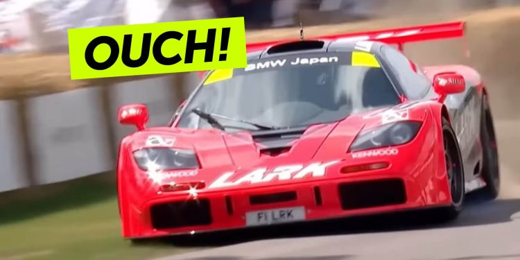 McLaren F1 GTR crash at Goodwood