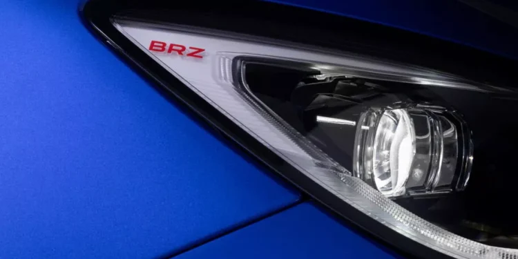 Sharper Subaru BRZ headlight close up