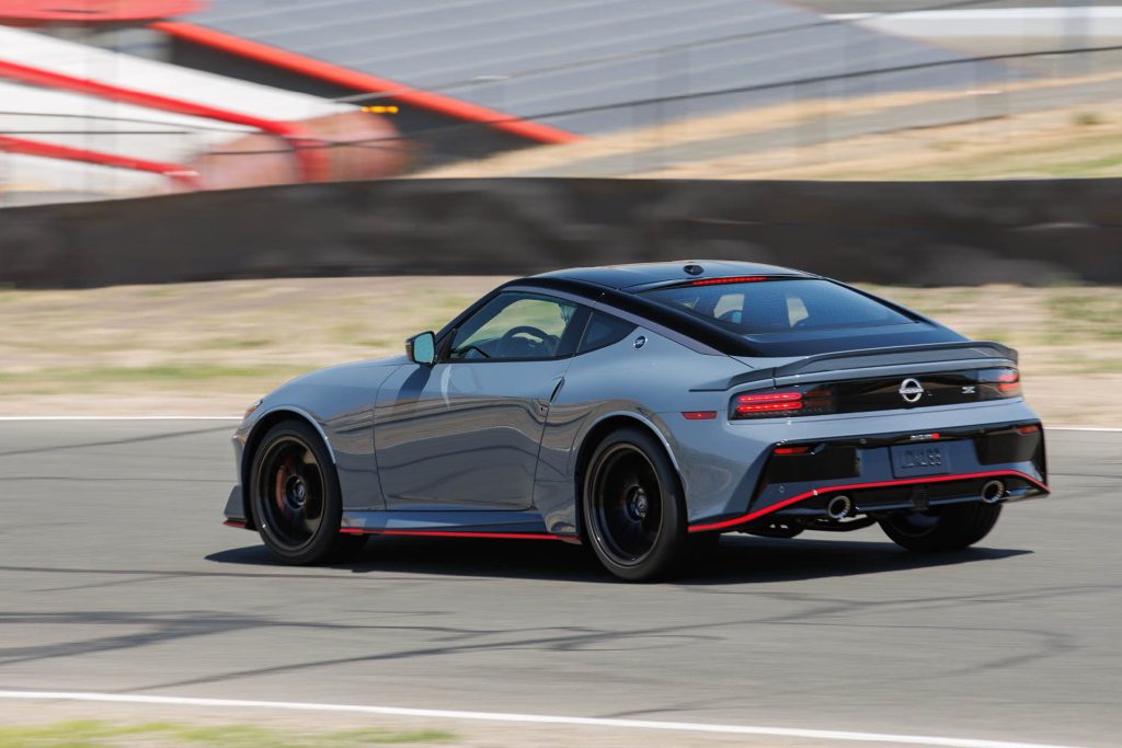 Nissan Z Nismo driving on race track