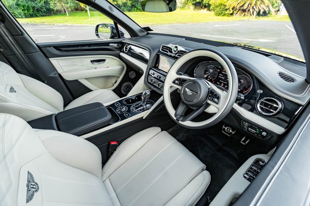 Front interior view of the Bentley Bentayga EWB