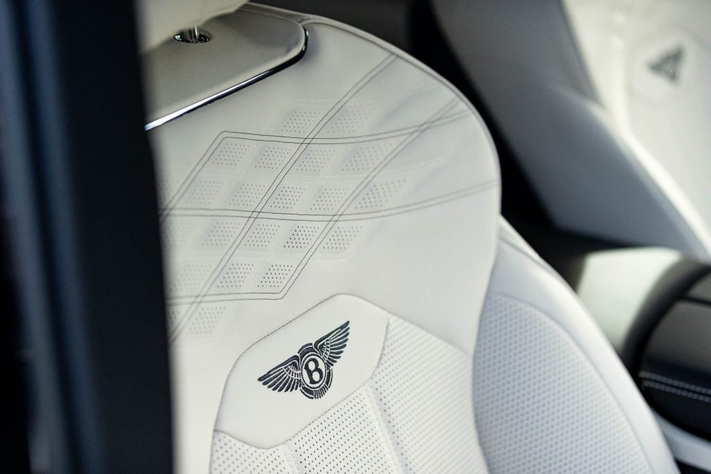 Bentley seat stitching and perforation details