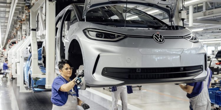 Volkswagen ID.3 on production line