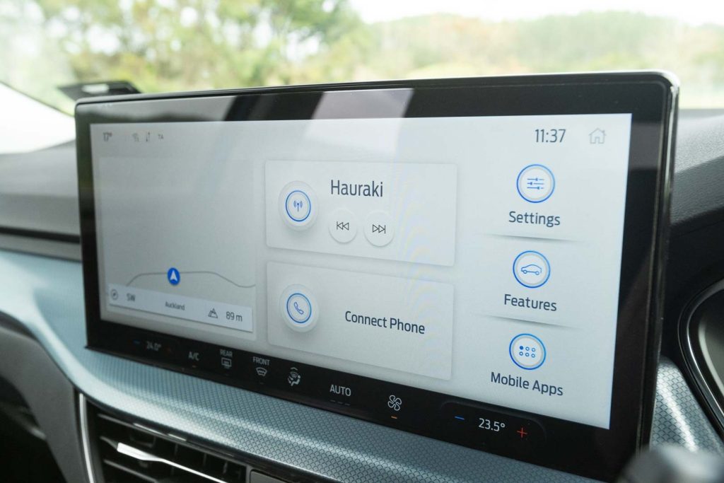 Infotainment screen in the Ford Focus Active