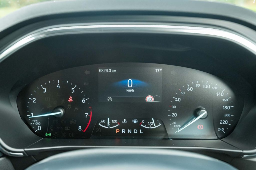 Speedo layout in the Ford Focus Active