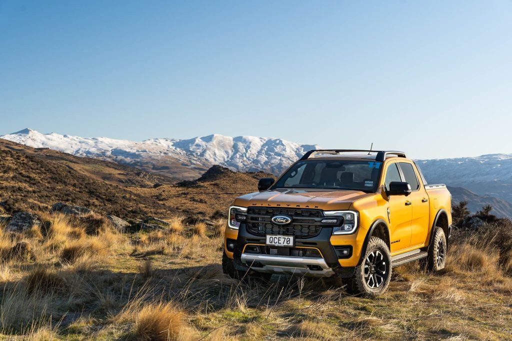 Ford Ranger Wildtrak X parked on a southern mountain range