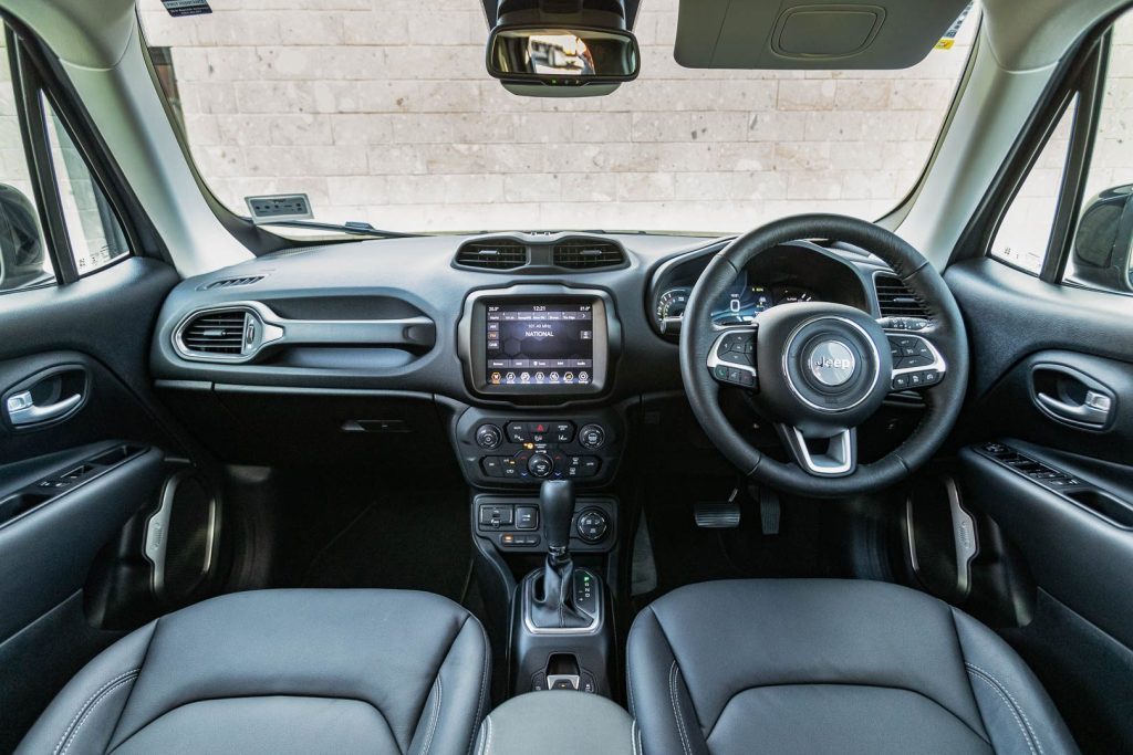 Interior shot of Jeep Renegade 4xe