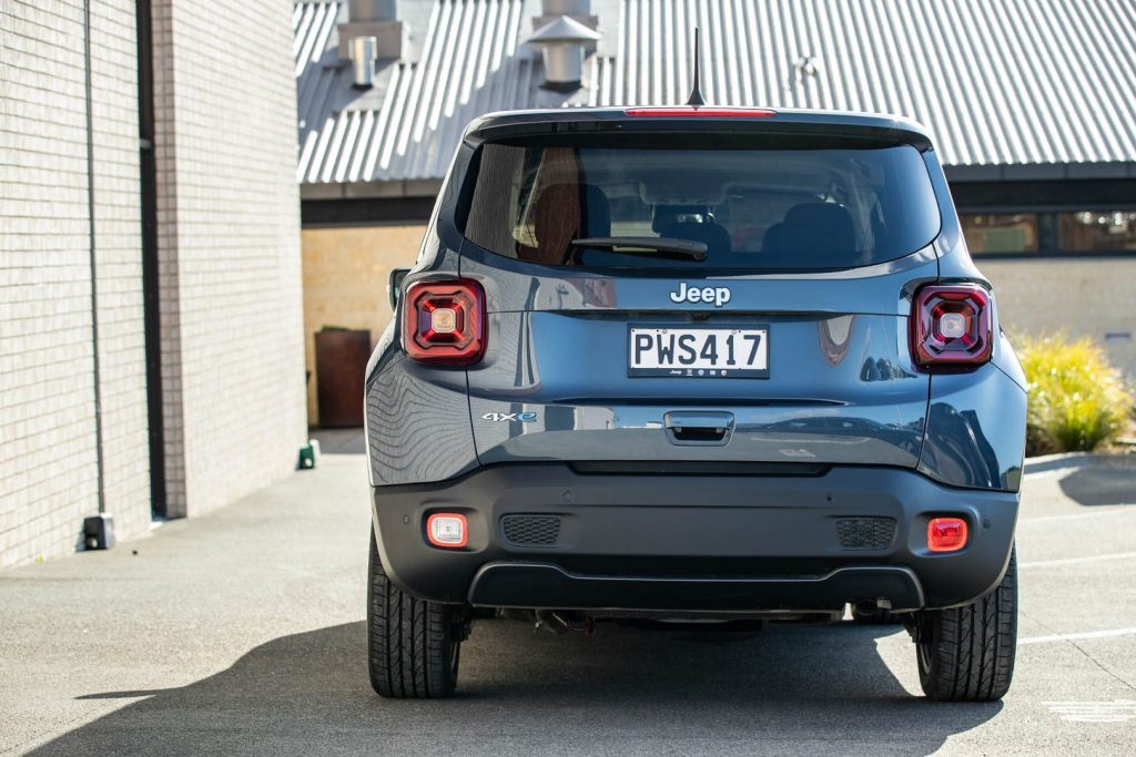 Rear view of the Jeep Renegade 4xe Limited