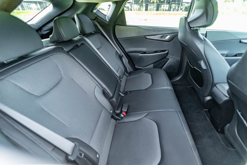 Rear seats of the Kia EV6