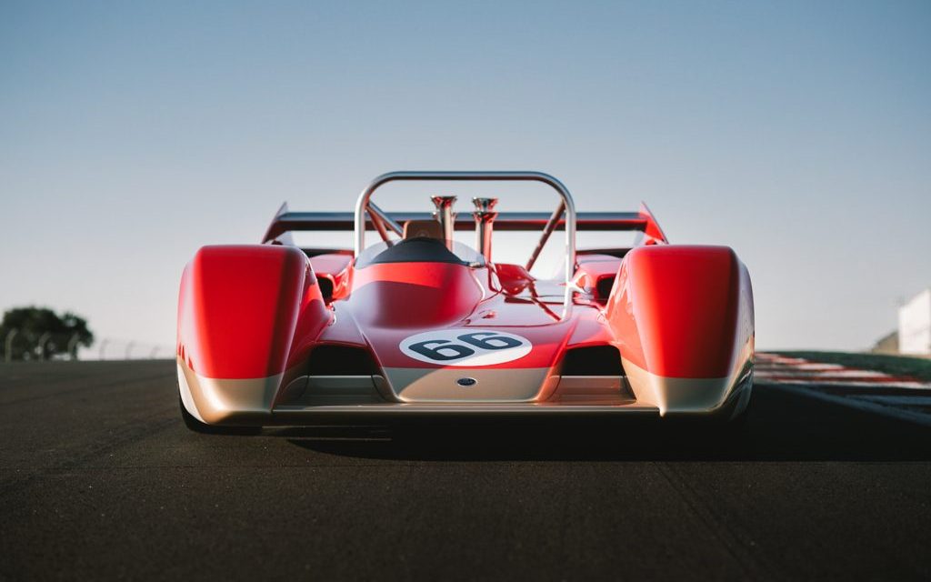 Lotus Type 66 parked on track frotn view