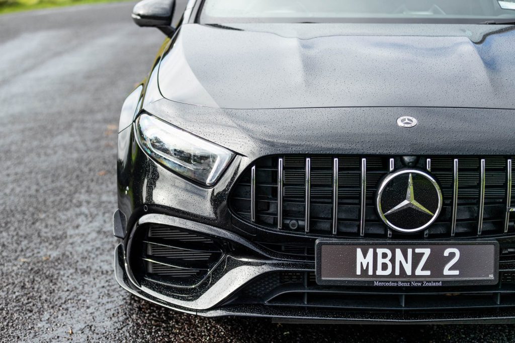 Mercedes-AMG A 45 2023 front grille and canards