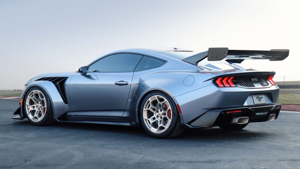 Ford Mustang GTD rear three quarter view