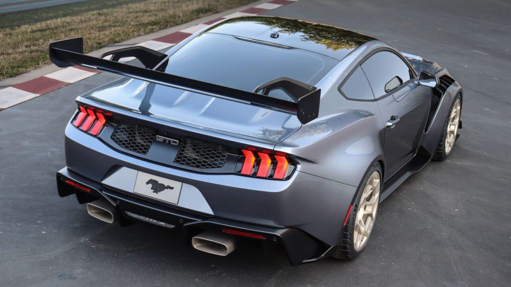 Ford Mustang GTD rear three quarter view