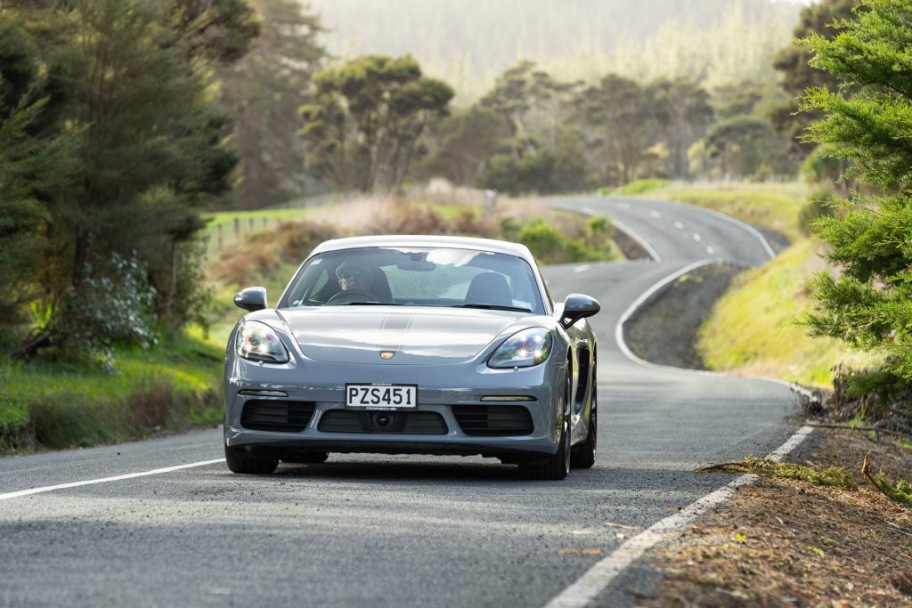 Porsche 718 Cayman takes a winding backroad