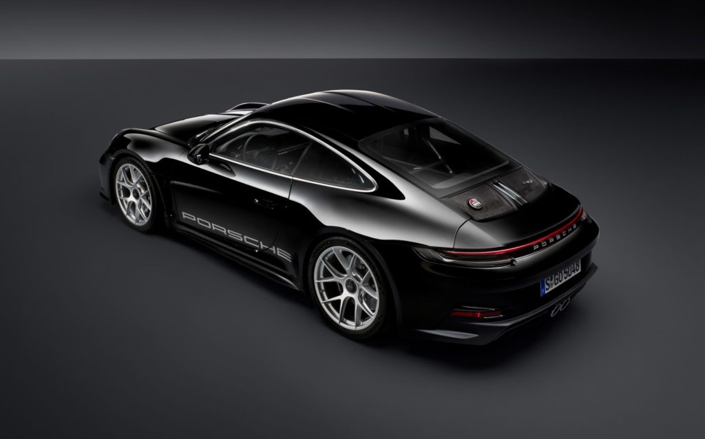 Black Porsche 911 S/T in studio
