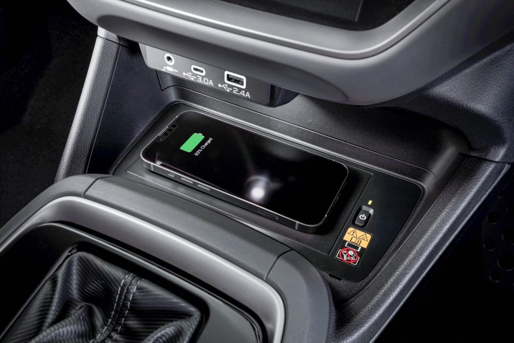 Wireless charging pad in the Subaru Crosstrek