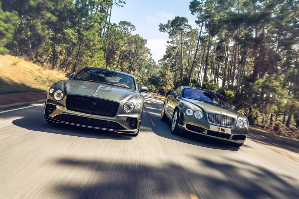 One-off Bentley Continental GT Speed driving with first ever model