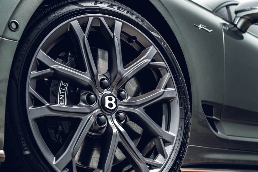 One-off Bentley Continental GT Speed wheel close up view