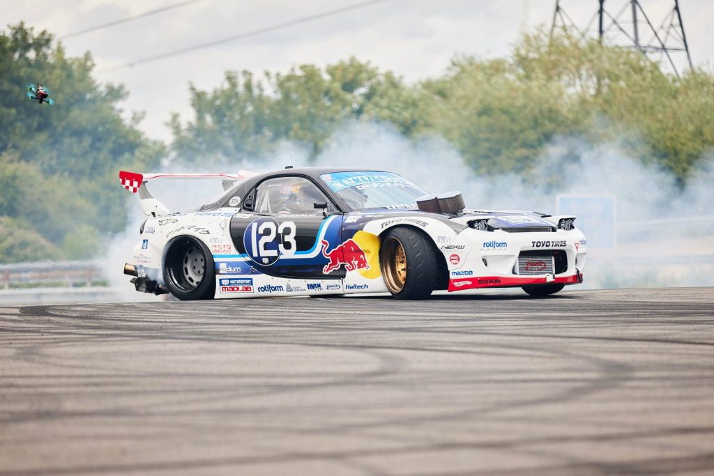 Max Verstappen drifting Mad Mike's Mazda RX-7