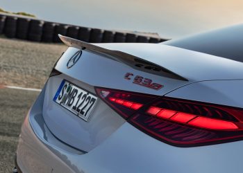 Mercedes-AMG C 63 S rear badge close up view