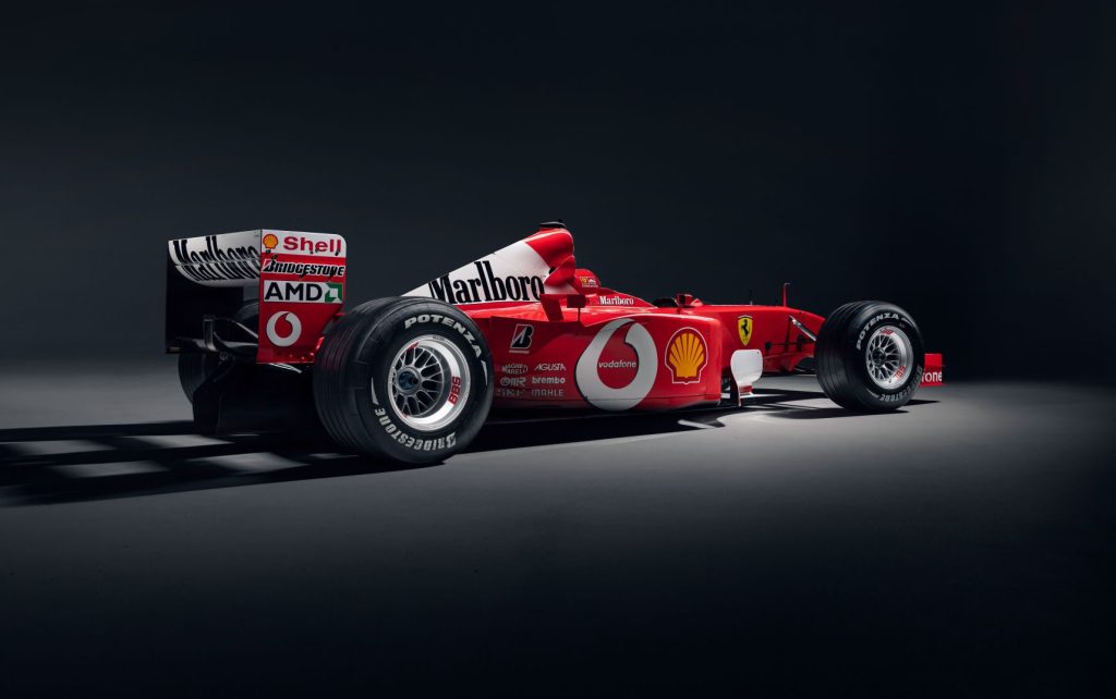 Michael Schumacher's Ferrari F2001b Formula One car in studio