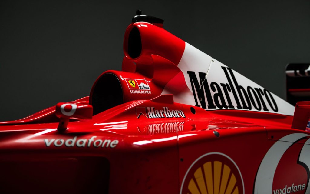 Michael Schumacher's Ferrari F2001b Formula One car in studio
