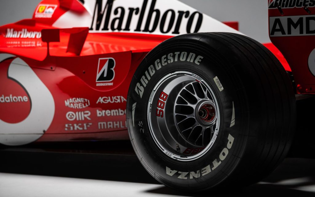 Michael Schumacher's Ferrari F2001b Formula One car in studio