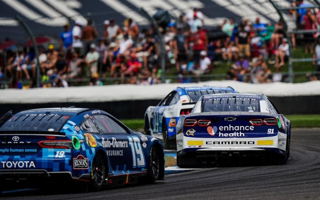 Shane van Gisbergen racing NASCAR at Indianapolis