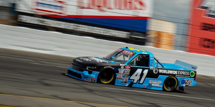 Shane van Gisbergen racing NASCAR Truck at Indianapolis