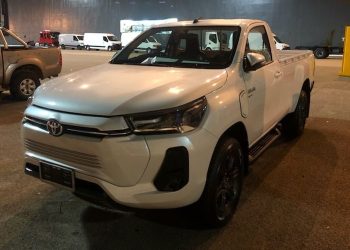 Toyota Hilux Revo BEV Concept at Australian port