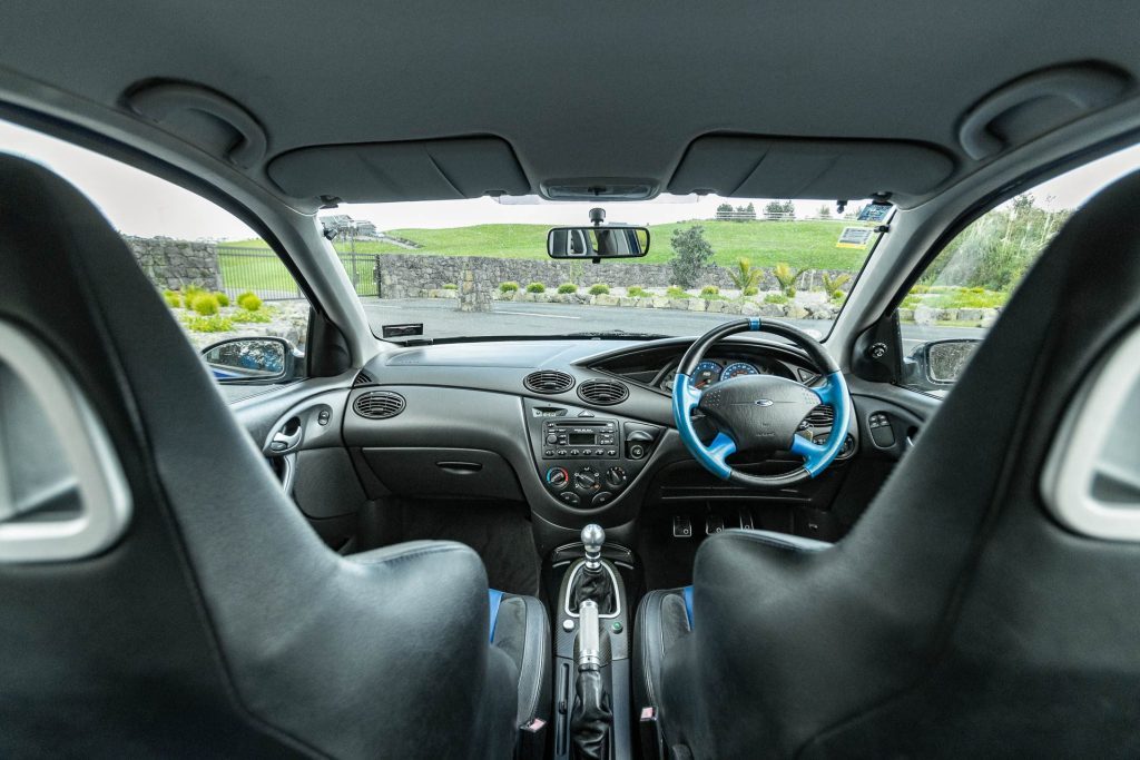 Front interior view of the Ford Focus RS Mk1