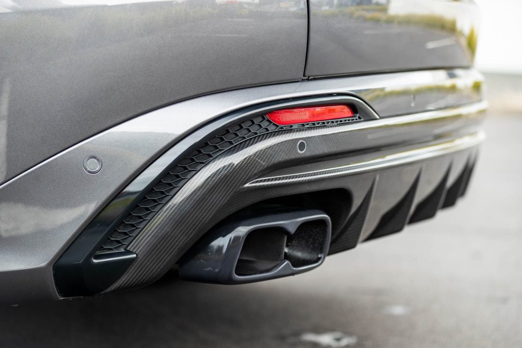 Carbon fibre bumper trim and mock diffuser