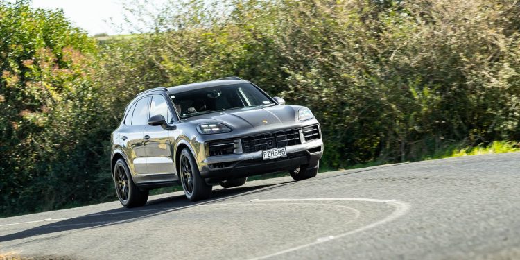 2023 Porsche Cayenne taking a corner