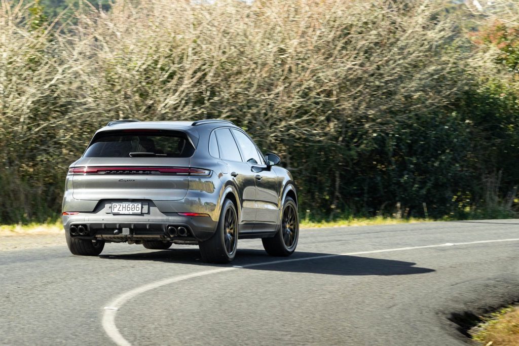 Porsche Cayenne from the rear, showing newly revised rear end