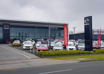 Armstrong's Mazda East Auckland on cloudy day