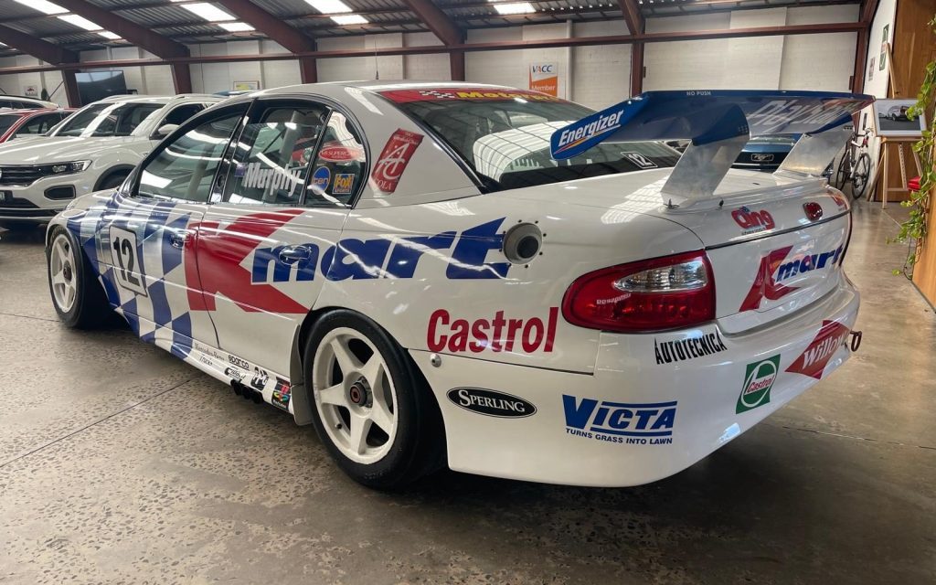 Greg Murphy's old 2000 Holden Commodore VT Supercar rear three quarter view