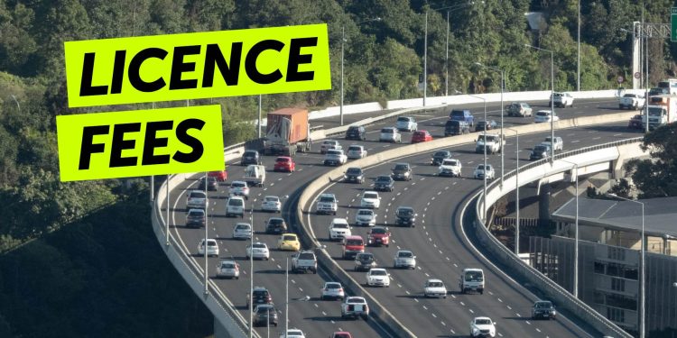 Cars on motorway in Auckland, New Zealand