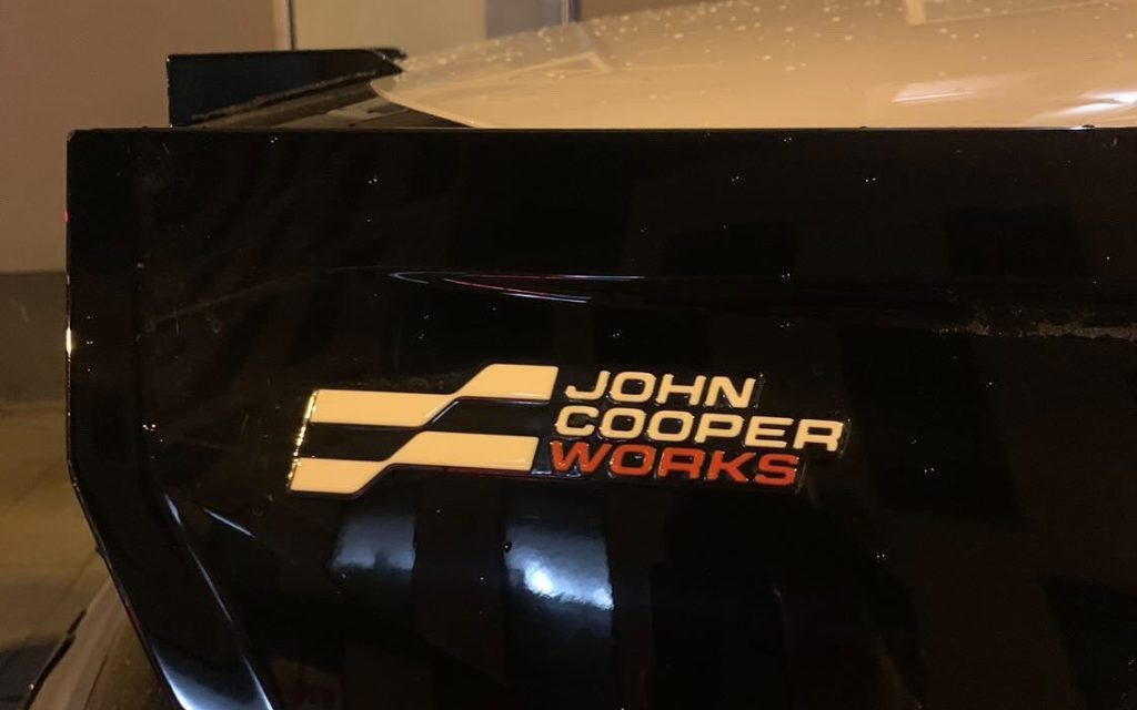 Mini Cooper JCW EV badge