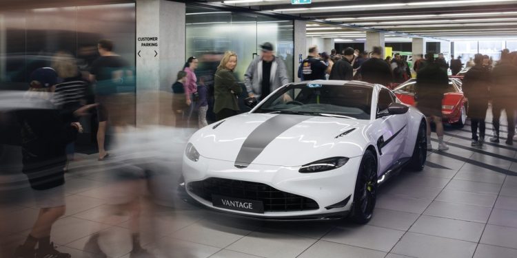Aston Martin Vantage among crowd at 2023 Starship Supercar Show