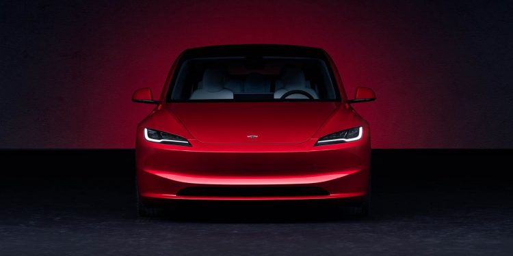 Upgraded Tesla Model 3 front