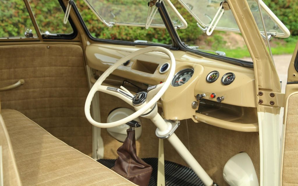 Volkswagen Type 2 and camper trailer interior