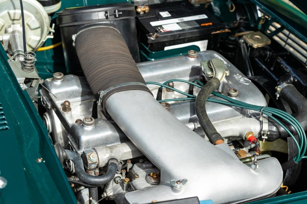 Alfa Romeo Giulia Sprint GT engine bay, showing intake layout