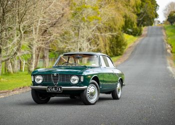 Alfa Romeo Giulia Spring GT parked on a scenic road