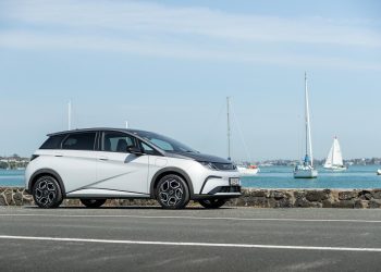 BYD Dolphin Extended parked on an east auckland beach