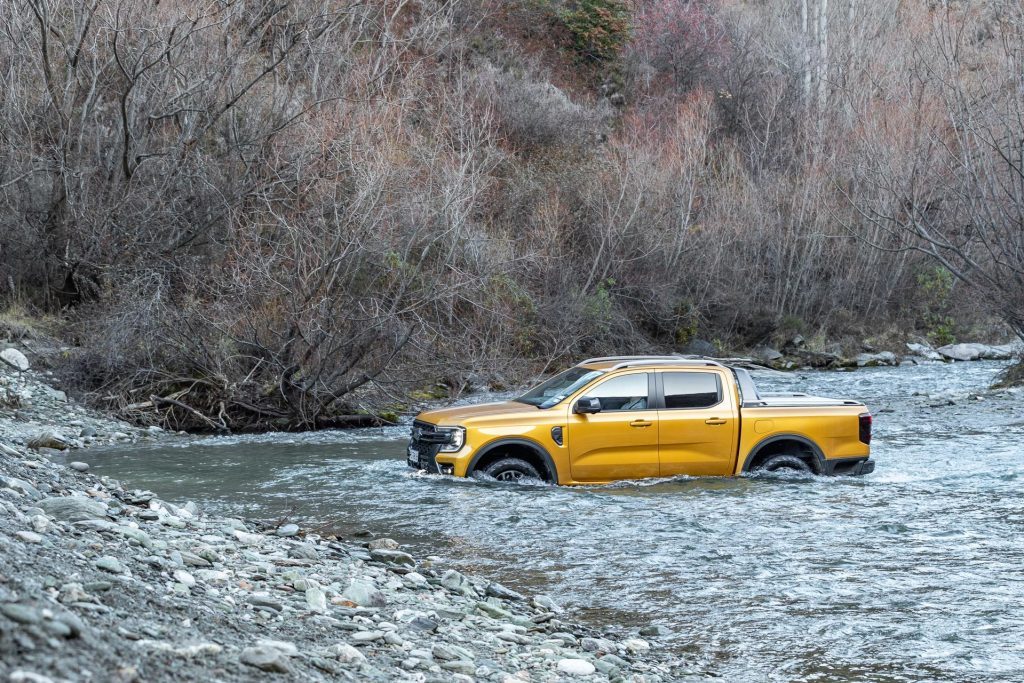 Ford Ranger Wildtrak X crossing a river