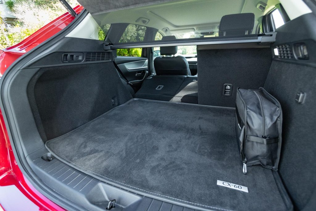 Boot space in the Mazda CX-60 Homura PHEV