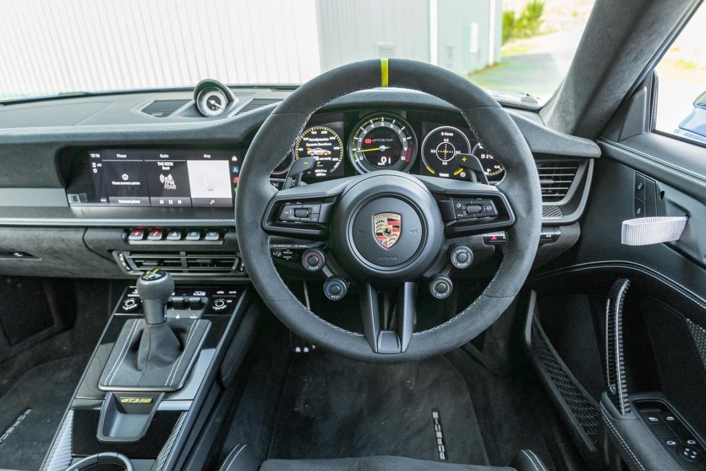 Porsche 911 GT3 RS interior from the driver's perspective