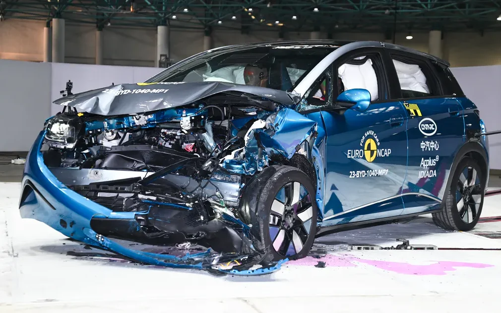 BYD Dolphin crash test damage